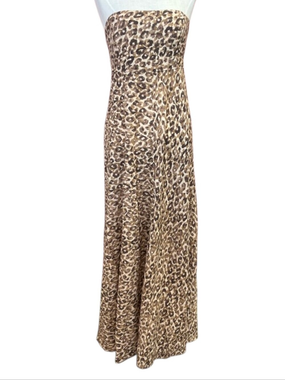 Carolina Belle Leopard Print Linen Dress
